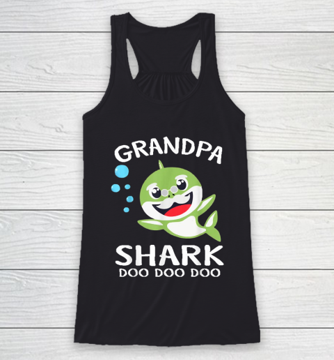 Grandpa Funny Gift Apparel  Grandpa Shark Funny Father's Day Gift Racerback Tank