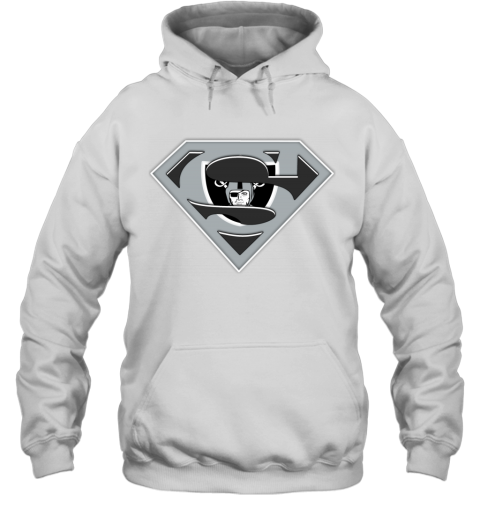 Oakland Raiders NFL LOGO Superman r6xv oakland raiders nfl logo superman hoodie 23 front white