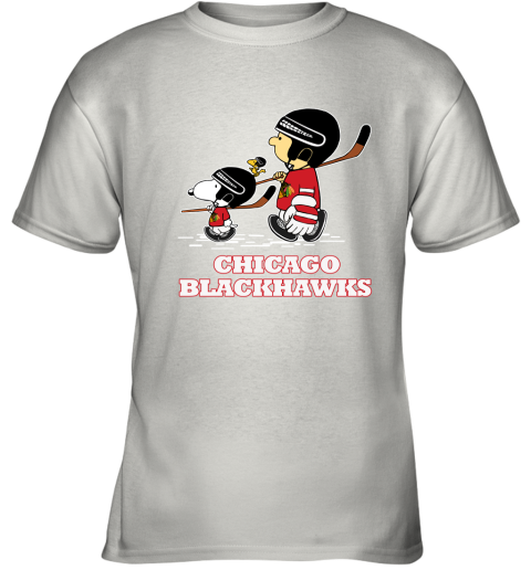 Let's Play Chicago Blackhawks Ice Hockey Snoopy NHL Youth T-Shirt