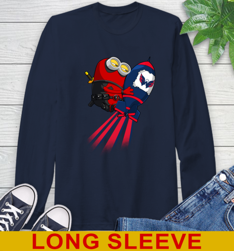NHL Hockey Washington Capitals Deadpool Minion Marvel Shirt Long Sleeve T-Shirt 3