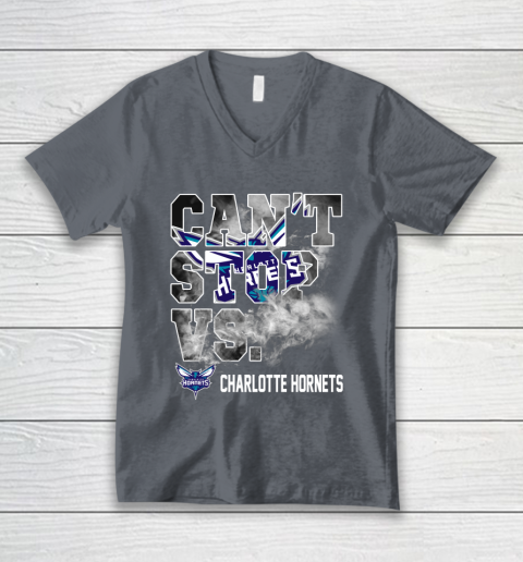 NBA Charlotte Hornets Basketball Can't Stop Vs V-Neck T-Shirt 4