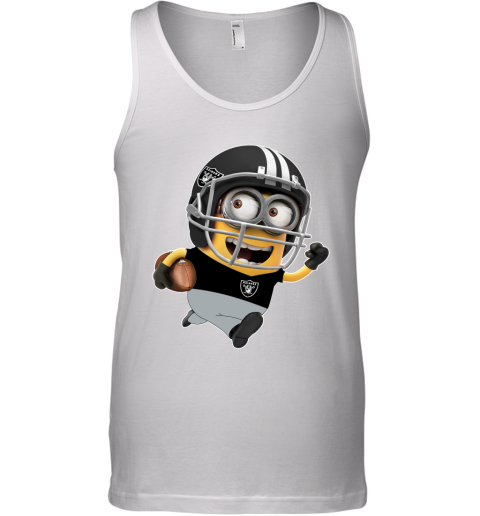 NFL Oakland Raiders Minions Disney Football Sports ktE0SjpICtS unisex tank 17 95 151514 front white