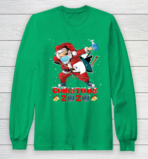 San Jose Sharks Funny Santa Claus Dabbing Christmas 2020 NHL Long Sleeve T-Shirt 4
