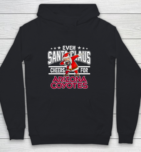Arizona Coyotes Even Santa Claus Cheers For Christmas NHL Youth Hoodie