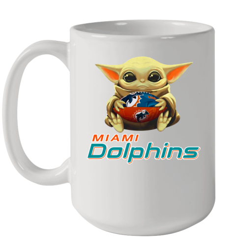 NFL Football Miami Dolphins Baby Yoda Star Wars Shirt Ceramic Mug 15oz