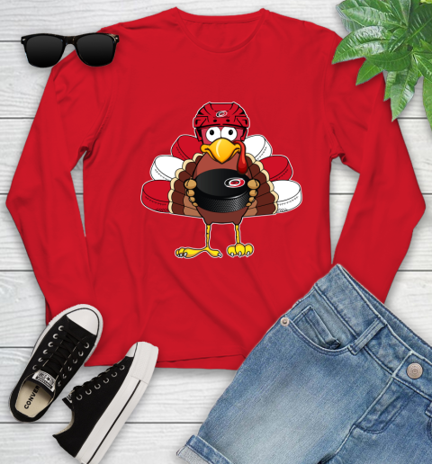 Carolina Hurricanes Turkey Thanksgiving Day Youth Long Sleeve 11