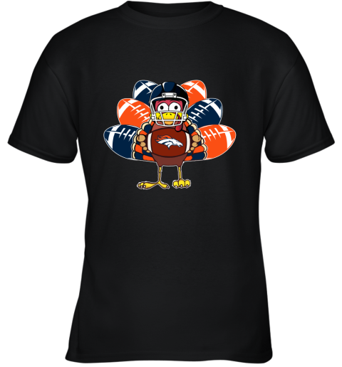 Denver Broncos Turkey Football Thanksgiving Youth T-Shirt