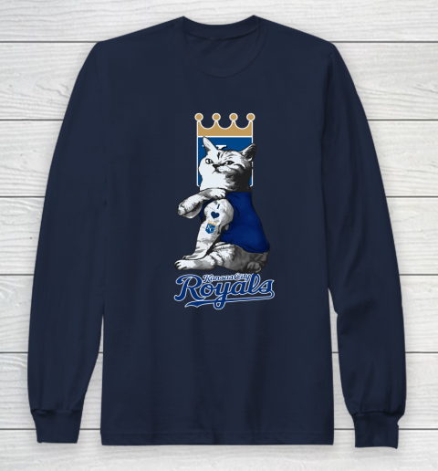 MLB Baseball My Cat Loves Kansas City Royals Long Sleeve T-Shirt 2