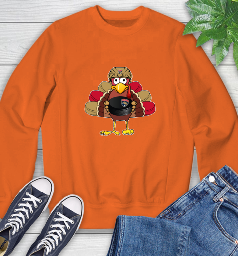 Florida Panthers Turkey Thanksgiving Day Sweatshirt 4