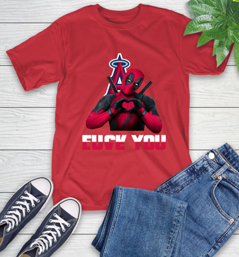 MLB Los Angeles Angels Deadpool Love You Fuck You Baseball Sports T-Shirt 11