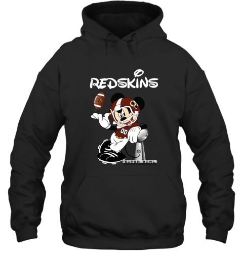 Mickey Redskins Taking The Super Bowl Trophy Football Hoodie