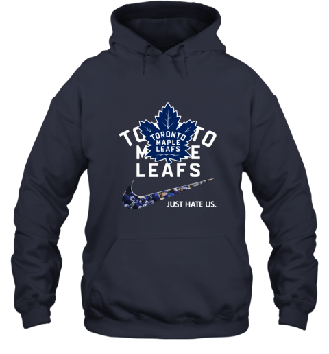 NHL  Toronto mapple leafs x Nike Just Hate Us pfuj nhltoronto mapple leafs x nike just hate us hoodie 23 front navy