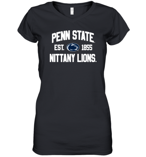 League Collegiate Wear Heather Navy Penn State Nittany Lions 1274 Victory Falls Women's V-Neck T-Shirt