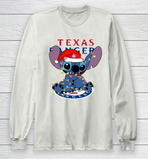 Texas Rangers MLB noel stitch Baseball Christmas Long Sleeve T-Shirt 9