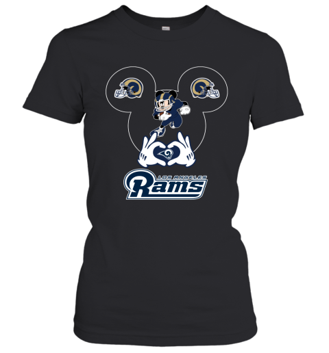 I Love The Rams Mickey Mouse Los Angeles Rams Women's T-Shirt
