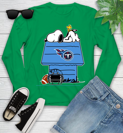 Tennessee Titans NFL Football Snoopy Woodstock The Peanuts Movie Youth Long Sleeve 6