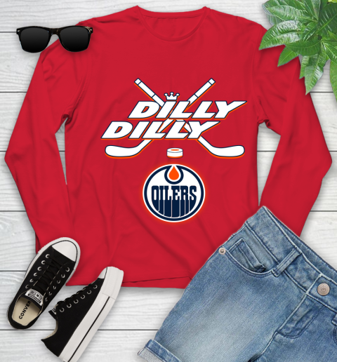 NHL Edmonton Oilers Dilly Dilly Hockey Sports Youth Long Sleeve 11