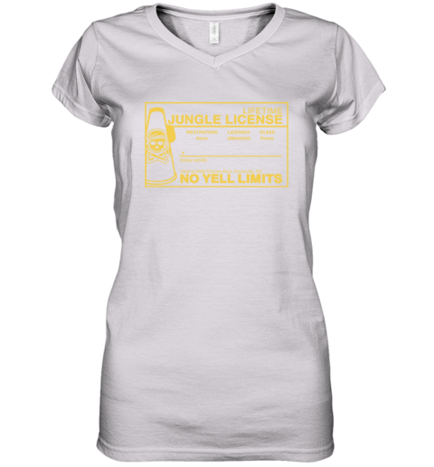 East Carolina Pirates Lifetime Jungle License No Yell Limits Women's V-Neck T-Shirt