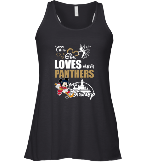 This Girl Love Her Florida Panthers And Mickey Disney Shirts Racerback Tank