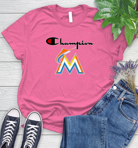 MLB Baseball Miami Marlins Champion Shirt Women's T-Shirt 11
