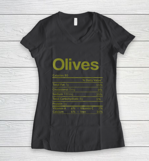 Black Olives Thanksgiving Nutrition Facts T-Shirt Black Olives Thanksgiving Nutrition Facts T-Shirt