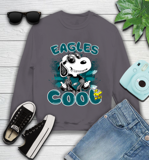 NFL Football Philadelphia Eagles Cool Snoopy Shirt Youth Sweatshirt 4
