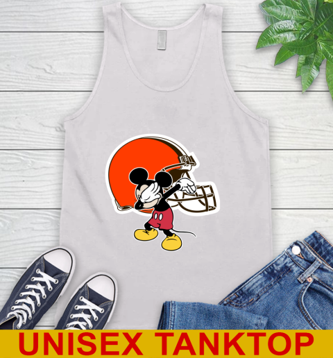 Cleveland Browns NFL Football Dabbing Mickey Disney Sports Tank Top
