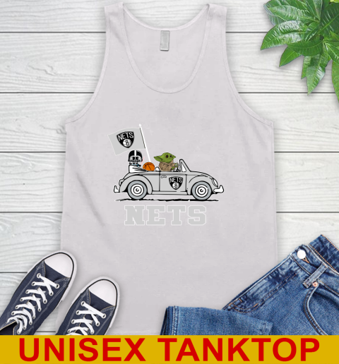 NBA Basketball Brooklyn Nets Darth Vader Baby Yoda Driving Star Wars Shirt Tank Top