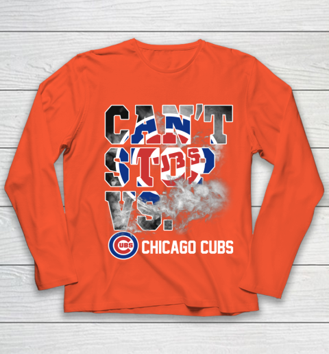 MLB Chicago Cubs Baseball Can't Stop Vs Chicago Cubs Youth Long Sleeve 3