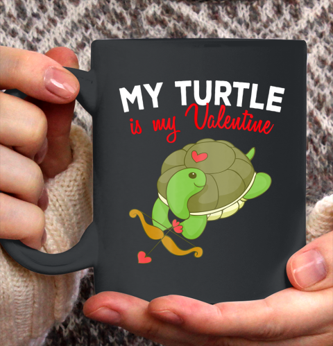 Turtle Valentine T Shirt Sea Turtle Cupid Valentines Day Ceramic Mug 11oz