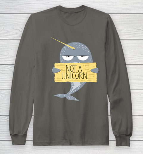 Not A Unicorn Cute Funny Narwhal Graphic Long Sleeve T-Shirt 8