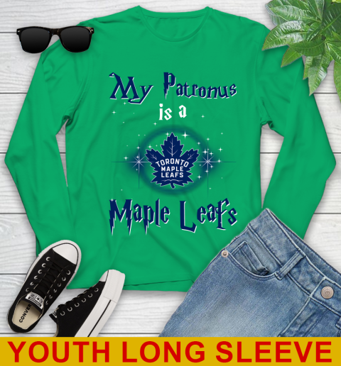 NHL Hockey Harry Potter My Patronus Is A Toronto Maple Leafs Youth Long Sleeve 7