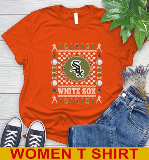 Chicago White Sox Merry Christmas MLB Baseball Loyal Fan Women's T-Shirt 3