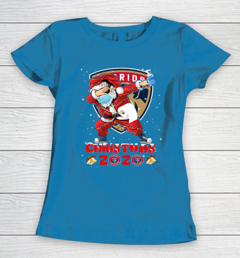 Florida Panthers Funny Santa Claus Dabbing Christmas 2020 NHL Women's T-Shirt 6