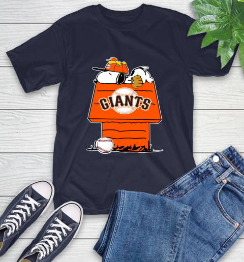 MLB San Francisco Giants Snoopy Woodstock The Peanuts Movie Baseball T Shirt_000 T-Shirt 4
