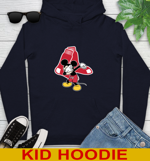 Boston Red Sox MLB Baseball Dabbing Mickey Disney Sports Youth Hoodie 4