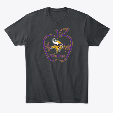 axwu apple heartbeat teacher symbol minnesota vikings classic t shirt 2 front black