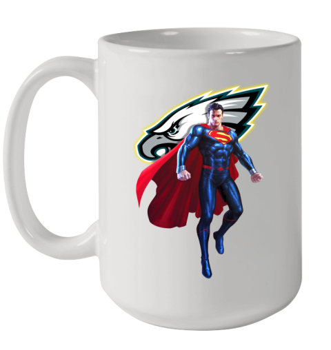 NFL Superman DC Sports Football Philadelphia Eagles Ceramic Mug 15oz