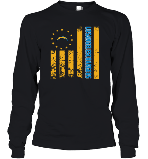 NFL Los Angeles Chargers American Flag Youth Long Sleeve