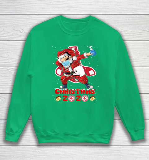 Boston Red Sox Funny Santa Claus Dabbing Christmas 2020 MLB Sweatshirt 5