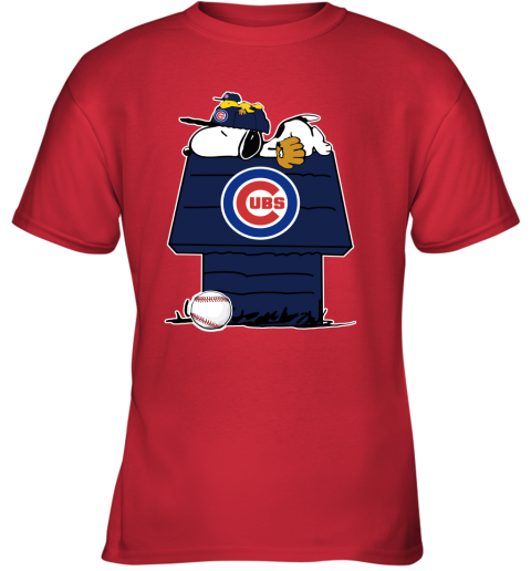 MLB Chicago Cubs Snoopy Woodstock The Peanuts Movie Baseball T