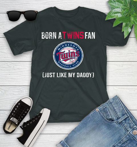 MLB Baseball Minnesota Twins Loyal Fan Just Like My Daddy Shirt Youth T-Shirt 5