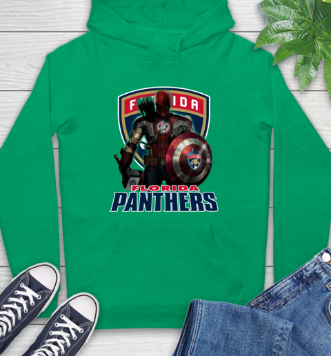 NHL Captain America Thor Spider Man Hawkeye Avengers Endgame Hockey Florida Panthers Hoodie 8