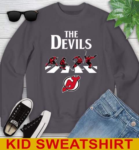 NHL Hockey New Jersey Devils The Beatles Rock Band Shirt Youth Sweatshirt 5