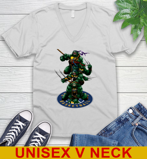 NBA Basketball Utah Jazz Teenage Mutant Ninja Turtles Shirt V-Neck T-Shirt