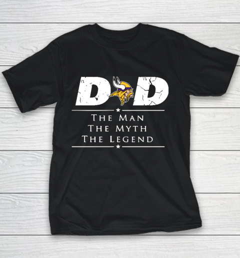 Minnesota Vikings NFL Football Dad The Man The Myth The Legend Youth T-Shirt