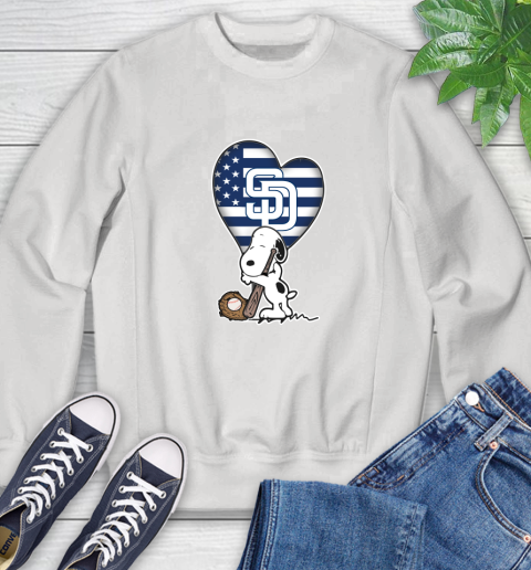 San Diego Padres MLB Baseball The Peanuts Movie Adorable Snoopy Sweatshirt