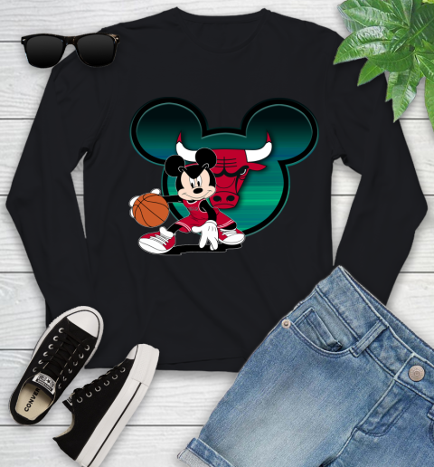NBA Chicago Bulls Mickey Mouse Disney Basketball Youth Long Sleeve 2