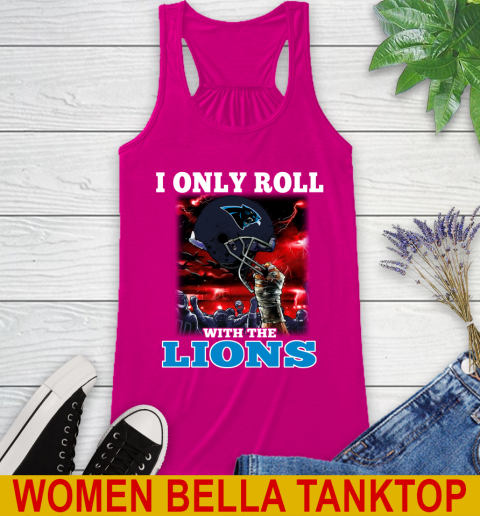 Carolina Panthers NFL Football I Only Roll With My Team Sports Racerback Tank 6