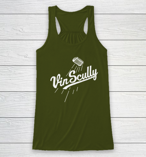 Vin Scully Microphone Racerback Tank 2